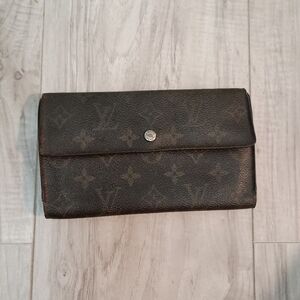 Louis Vuitton Porte Monnaie Monogram Pochette Credit Long Wallet